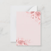 Budget Blumengeburt Rose Gold Einladung Blush (Rückseite)
