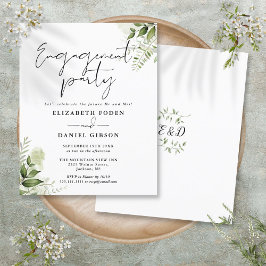 Budget Blumengrün Engagement Partei Einladung