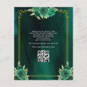 Budget Blumengrün Kleid QR Code Quinceanera Flyer (Hinten)