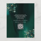 Budget Blumengrün Kleid QR Code Quinceanera Flyer (Hinten)