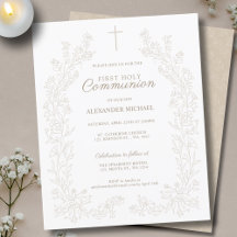 Budget-Blumenkreuz Erste Heilige Kommunion Religiö