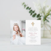 Budget Blumenkreuz Foto Girl First Communation (Stehend Vorderseite)