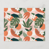 Budget Blumenorange, Rosa und Gold Brautparty (Rückseite)