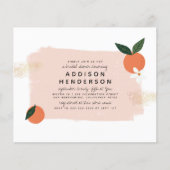 Budget Blumenorange, Rosa und Gold Brautparty (Vorderseite)