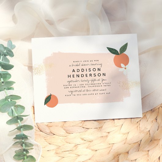 Budget Blumenorange, Rosa und Gold Brautparty