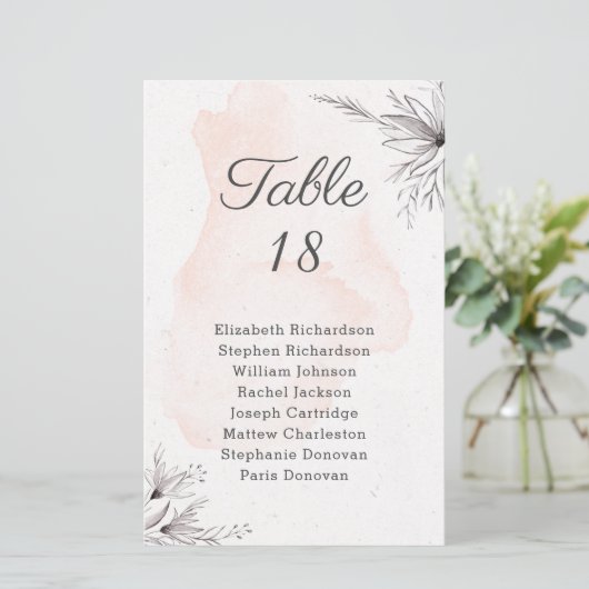 Budget Blumenpfirsichgraue Hochzeitstorte (Stehend Vorderseite)