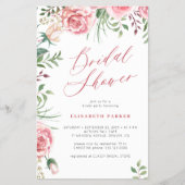 Budget Blumenrosa Drehbuch Brautdusche Einladung Flyer (Vorne)