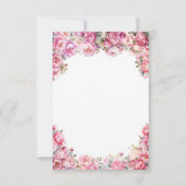 Budget Blumenrosa Glitzer Tiara Quinceañera Mitteilungskarte (Rückseite)