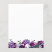 Budget Blumenschrift Bridal Dusche Einladung (Rückseite)