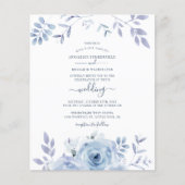 Budget Blumenschrift Watercolor Hochzeit Einladung (Vorderseite)