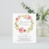 Budget Blumenstrauß Brautdusche Einladung (Stehend Vorderseite)