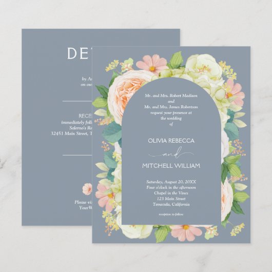 Budget Blumenstürme Blue Wedding All in One (Vorne/Hinten)