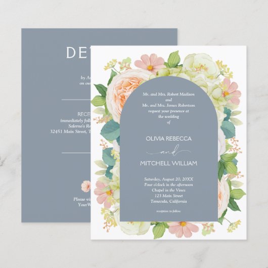 Budget Blumenstürme Blue Wedding All in One (Vorne/Hinten)