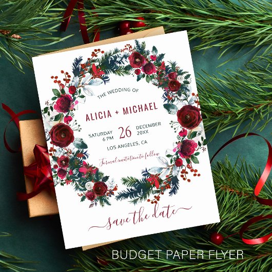 BUDGET Blumenwinterfest Weihnachten rett Datum Flyer