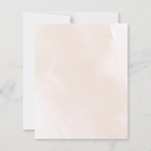 Budget Blush Boho Blumendusche Einladung (Rückseite)