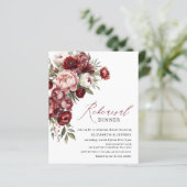 Budget Blush Burgundy Probe Dinner Einladungen (Stehend Vorderseite)