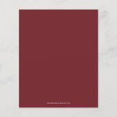 Budget Blush Burgundy Probe Dinner Einladungen (Rückseite)