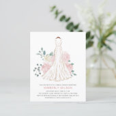 Budget Blush Floral Wedding Dress Brautparty (Stehend Vorderseite)