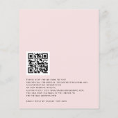 Budget Blush Florals QR Code Hochzeitsempfehlung (Rückseite)