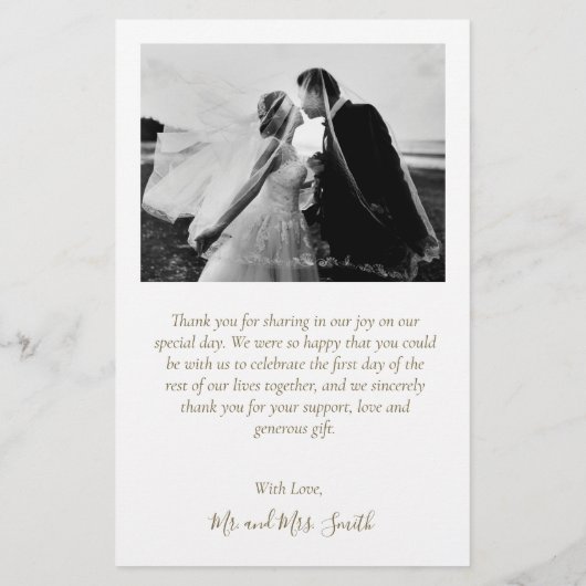 Budget Blush Foto Collage Wedding Danke Flyer (Hinten)