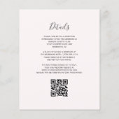 Budget Blush Gold Agate QR Code Einladung (Rückseite)