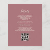 Budget Blush Gold Agate Rose QR Code Hochzeit (Rückseite)
