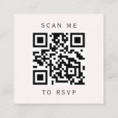 Budget Blush Gold Agate Wedding QR Code UAWG Begleitkarte (Rückseite)