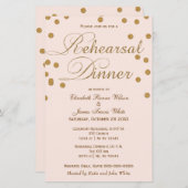 Budget Blush Gold Glitzer Probe Dinner einladen (Vorne/Hinten)