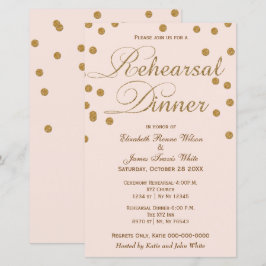 Budget Blush Gold Glitzer Probe Dinner einladen