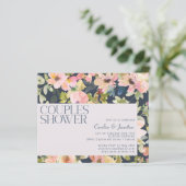 Budget Blush Navy Blumenpaare Dusche laden (Stehend Vorderseite)