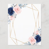 Budget Blush & Navy jedes Alter Geburtstag Einladu (Rückseite)