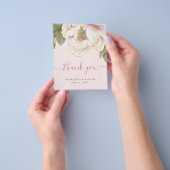 Budget Blush Peony Blume Foto Danke Karte (Gruppe)