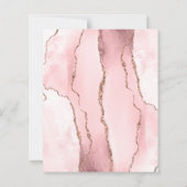 Budget Blush Pink Agate Rose Gold Save the Date (Rückseite)