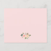 Budget Blush Pink Floral Danke Karte (Hinten)