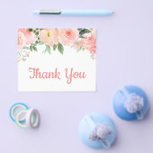 Budget Blush Pink Floral Danke Karte (Einzeln)