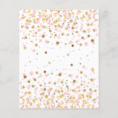 Budget Blush Pink Gold Confetti Girl 1. Geburtstag (Rückseite)