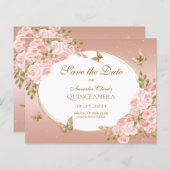 BUDGET Blush Pink Gold Schmetterling Mis Quince (Vorne/Hinten)