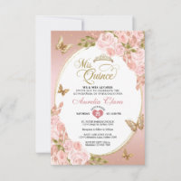 BUDGET Blush Pink Gold Schmetterling Mis Quince