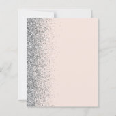 Budget Blush Pink Silver Calligraphy Wedding (Rückseite)