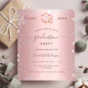 Budget blush pink silver graduation party 2023