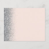 Budget Blush Pink Silver Wedding Save the Date (Rückseite)