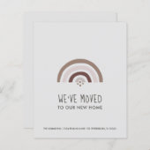 Budget Blush Taupe Rainbow New Address Card (Vorne/Hinten)