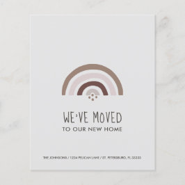 Budget Blush Taupe Rainbow New Address Card
