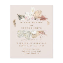 Budget Blush Wreath Pampas Grass Floral Wedding
