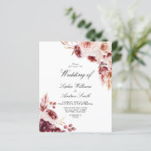 Budget Boheme Elegante Rustikale Hochzeitseinladun (Stehend Vorderseite)