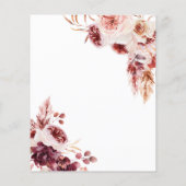 Budget Boheme Elegante Rustikale Hochzeitseinladun (Rückseite)