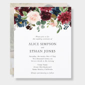 Budget Bohemian Garden QR Code Photo Wedding Flyer