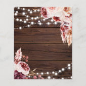 Budget Bohemische Rustikale Hochzeitsfeier (Rückseite)