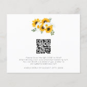 Budget Bohemische Sonnenblumen Hochzeit QR Code UA (Rückseite)