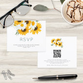 Budget Bohemische Sonnenblumen Hochzeit QR Code UA